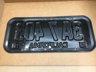 RARE PAIR 1951 DMV CLEAR (CALIFORNIA) 3A7403 LICENSE PLATE - VINTAGE - 7