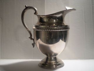 Vintage Sterling Silver Water Pitcher Poole 50 8 1/2 Tall 652.  039 Grams