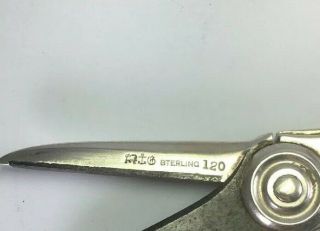 Antique Victorian c1880 Gorham Sterling Silver Scissors Shears Sz 6.  25”L M36 97g 3