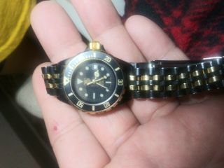 Heuer.  980.  028n 1000 Black Gold Ladies 200m Rare Diver Watch