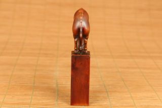 antique old boxwood collectable statue figure netsuke seal sexy noble gift AA 4