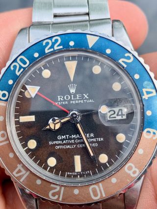 Vintage Rolex 1675 GMT Master TROPICAL DIAL Box and Papers 3