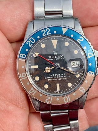 Vintage Rolex 1675 GMT Master TROPICAL DIAL Box and Papers 5