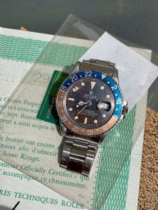 Vintage Rolex 1675 GMT Master TROPICAL DIAL Box and Papers 8