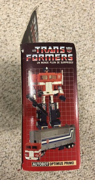 Vintage G1 Transformers Optimus Prime Canadian Box 8