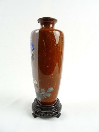 Antique Japanese Meiji period Ginbari Cloisonne Enamel Vase Japan c1910 4