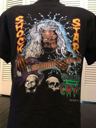 Vtg 94 Tales From The Crypt Shock Star Movie Promo Shirt Sz L/xl Horror Tv Rock.