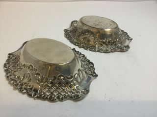 Antique Solid Silver Art Nouveau Nut Candy Pin Bon Bon Dishes.  1898. 4