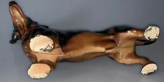 Rare vintage Hubley PA USA cast - iron Dachshund dog door stop 8