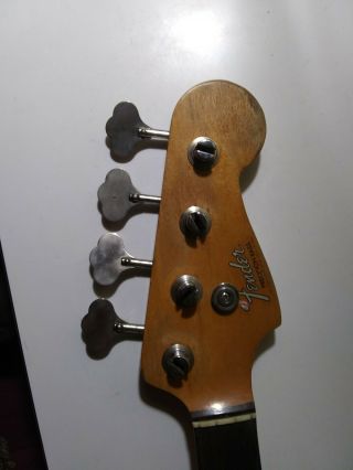 1966 Fender Precision Bass Neck,  Tuners,  Rosewood FB,  Vintage 5FEB66C 6