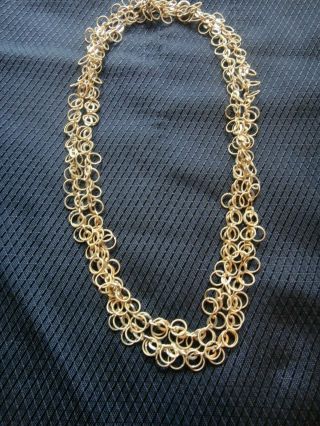 Vintage Stunning 18k Gold Necklace Very Elegant Over 43 Grams Wear Or Scrap