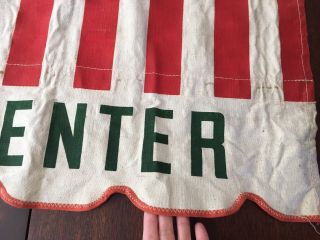 Rare Drink Coca Cola Refreshment Center Canvas Awning Store Sign Vintage 1940’s 11