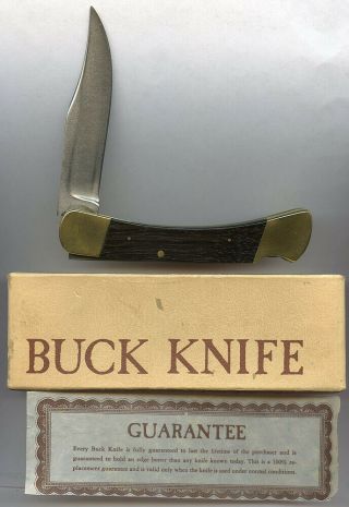 BUCK MADE IN USA VINTAGE 1960 ' s RARE MODEL 110 HUNTING KNIFE NMOS. 2