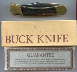 BUCK MADE IN USA VINTAGE 1960 ' s RARE MODEL 110 HUNTING KNIFE NMOS. 4