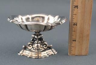 19thc Antique Hallmarked Russian 84 Silver Shell Open Salt Cellar.