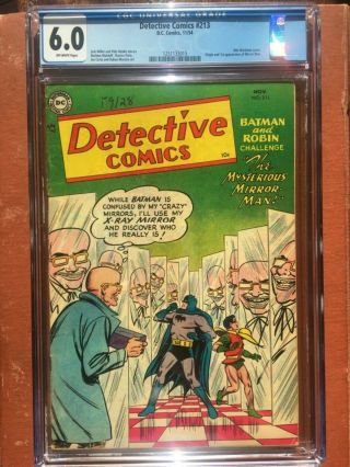 Detective Comics 213 Cgc 6.  0 Ow Batman Mirror Man Sweet Rare