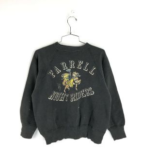 Vintage 50s Sweatshirt Chain Stitch Puff Farrell Night Riders Size Small S Crew
