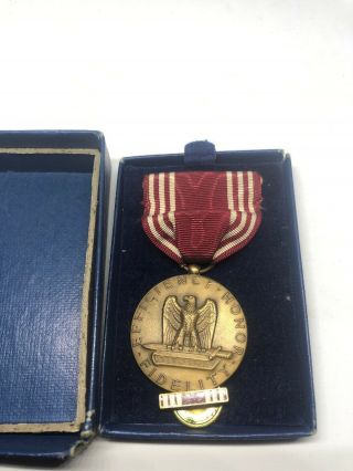 WW2 WWII US U.  S.  Good Conduct Medal,  Army,  Cased,  Navy,  Bar,  Award,  Ribbon 2