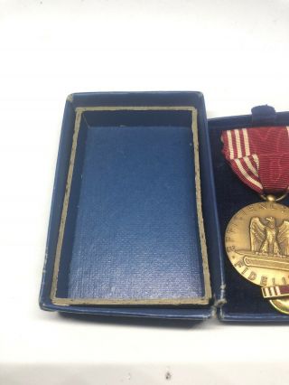 WW2 WWII US U.  S.  Good Conduct Medal,  Army,  Cased,  Navy,  Bar,  Award,  Ribbon 3