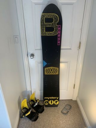 Burton Craig Kelly 1989 Mystery Air Vintage Snowboard W/cant Plate And Bindings