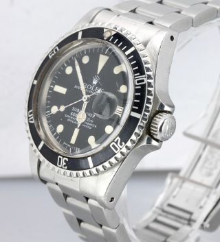 Vintage 1979 UNPOLISHED Rolex Submariner Date White 1680 Matte Black Dive Watch 5