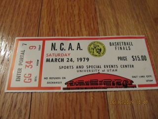 RARE 1979 NCAA FINAL FOUR BASKETBALL TOURNAMENT SEMI & FINAL TICKET STUBS 2