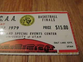 RARE 1979 NCAA FINAL FOUR BASKETBALL TOURNAMENT SEMI & FINAL TICKET STUBS 4