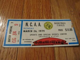 RARE 1979 NCAA FINAL FOUR BASKETBALL TOURNAMENT SEMI & FINAL TICKET STUBS 6