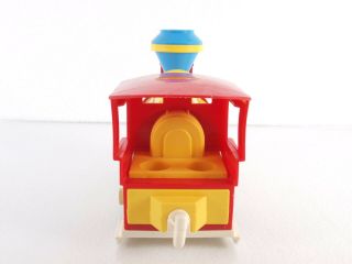 Vintage 1973 Fisher - Price Circus Toy Train Locomotive 991 Whistle Pull String 4