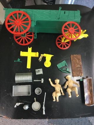 Ideal Roy Rogers And Dale Evans Cowboy Toys Wagon And Parts,  Figures Horses