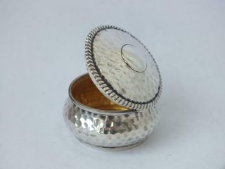 Art & Crafts Solid Sterling Silver Box 1896/ Dia 4 Cm/ 36 G