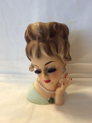 Vintage Rare & Htf “foreign” Lady Headvase / Head Vase