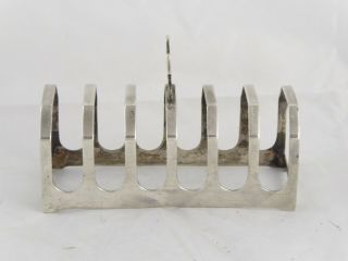 LOVELY VINTAGE ART DECO STYLE SOLID STERLING SILVER 6 SECTION TOAST RACK 1957 3