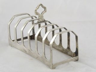 LOVELY VINTAGE ART DECO STYLE SOLID STERLING SILVER 6 SECTION TOAST RACK 1957 4
