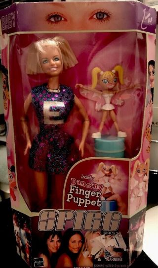 Very Rare Emma “spice Girls “baby Spice” Doll Wit Finger Puppet Viva Forever Nib