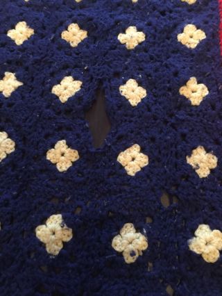 Vintage 48 Star Crochet Yarn Handmade American Flag 66 
