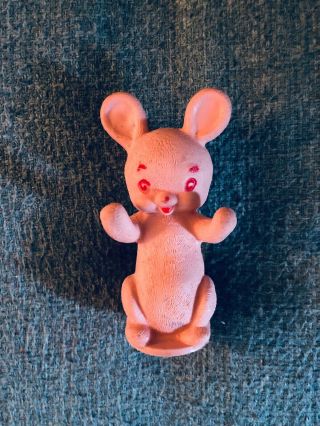 Vintage Pink Bunny Rabbit Squeak Squeaky Squeeze Toy Mark Ryden Inspiration