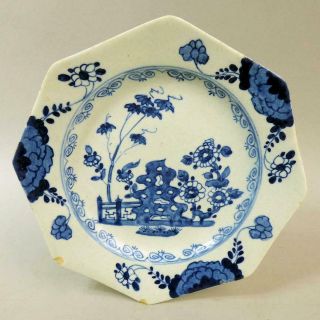 Antique Isleworth English Porcelain Blue & White Plate C.  1780