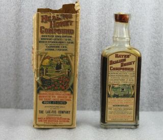 Vintage Hayes Healing Honey Compound Bottle