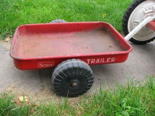 Vintage Pedal Car Tractor & Trailer Wagon,  1950 ' s 7