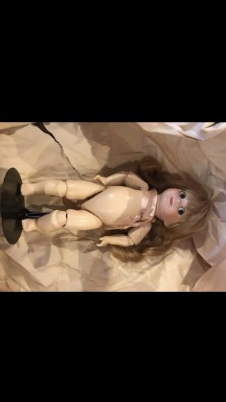 Antique Bisque Jdk 221 Googly 11 " Doll W Ball Jointed Composition Body