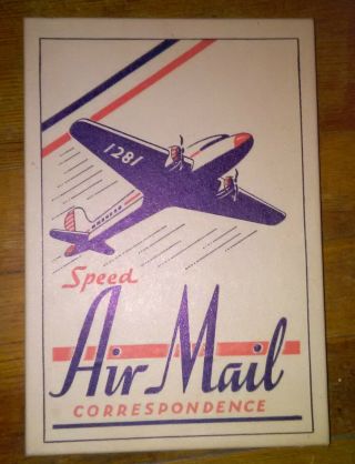 Vintage Wwii Speed Air Mail Correspondence Paper V Mail