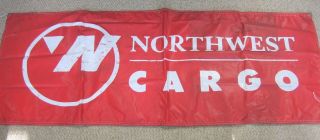 Large Vintage Rare Northwest Airlines Cargo Banner - 94 " X 36 "