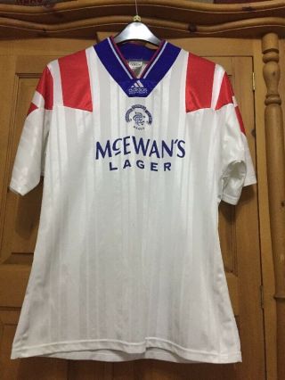 Vintage 1992 - 94 Glasgow Rangers Adidas Away Shirt