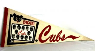 Vintage Chicago Cubs 1960s 70s Photo Pennant Picture Ultra Rare