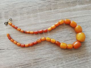 Vintage Antique Baltic Amber Necklace Natural Amber Very Old