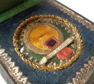 RARE ANTIQUE RELIQUARY BOX w HAIR & CLOTHING RELIC OF SAINT THERESE OF LISIEUX 7