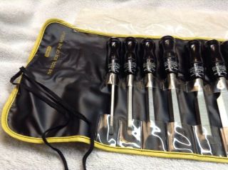 Vintage Stanley Set Of 9 Wood Chisel Pocket Style 60 Made In The USA 3