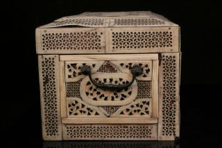 18th Century Chinese Canton Bovine Bone Tea Caddy 4