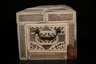 18th Century Chinese Canton Bovine Bone Tea Caddy 6